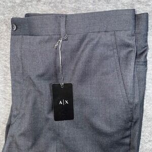 Armani Exchange AX Mens Slim Fit Superfine Wool Trousers Dress Pants Sz 42 NEW
